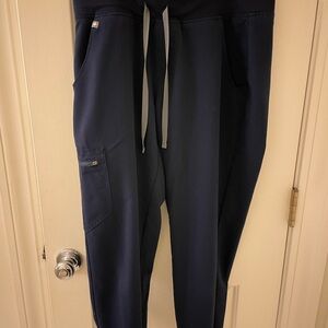 Figs Zamora navy blue scrub pants, jogger scrub pants